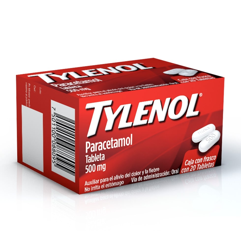 TYLENOL 20 TABLETAS VISUAL 3